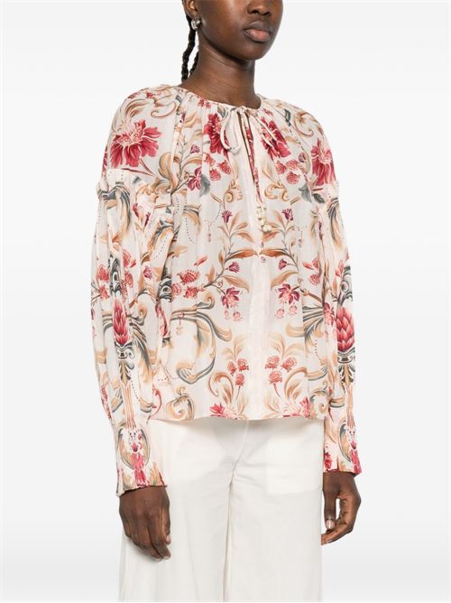 Floral print shirt FARM RIO | 345086SNAKESCARVESBLACK26097